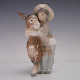 Lladro Porcelain Figurine, Platero and Marcelino 1001181