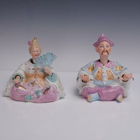Pair of Continental Bisque Nodder Figures
