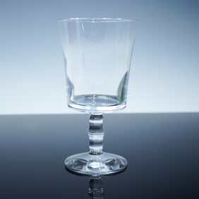 Baccarat Crystal Wine Goblet, Faceted Stem, with Box