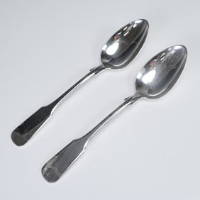 2pc International Sterling Silver Dessert/Oval Soup Spoons, 1810 Pattern