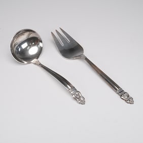 2pc International Sterling Silver Royal Danish Serving Utensils