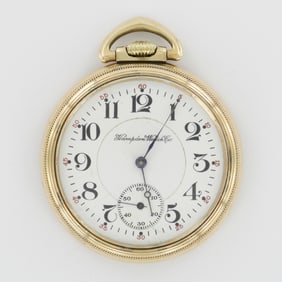Hampden Watch Co. Wm. McKinley 16s 10K Rolled Gold Plate Case Pocket Watch
