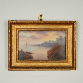 Framed Original Oil on Canvas, Marine Seascape, Signed