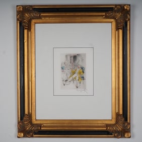 Louis Icart, Original Copperplate Etching on Paper, Glass of Wine, Signed
