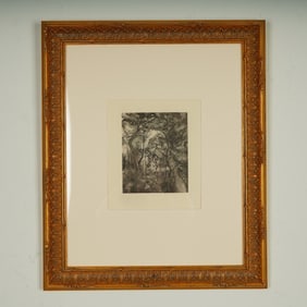 Paul Cezanne (Aft.) Original Heliogravure on Paper, Foret de Chantilly
