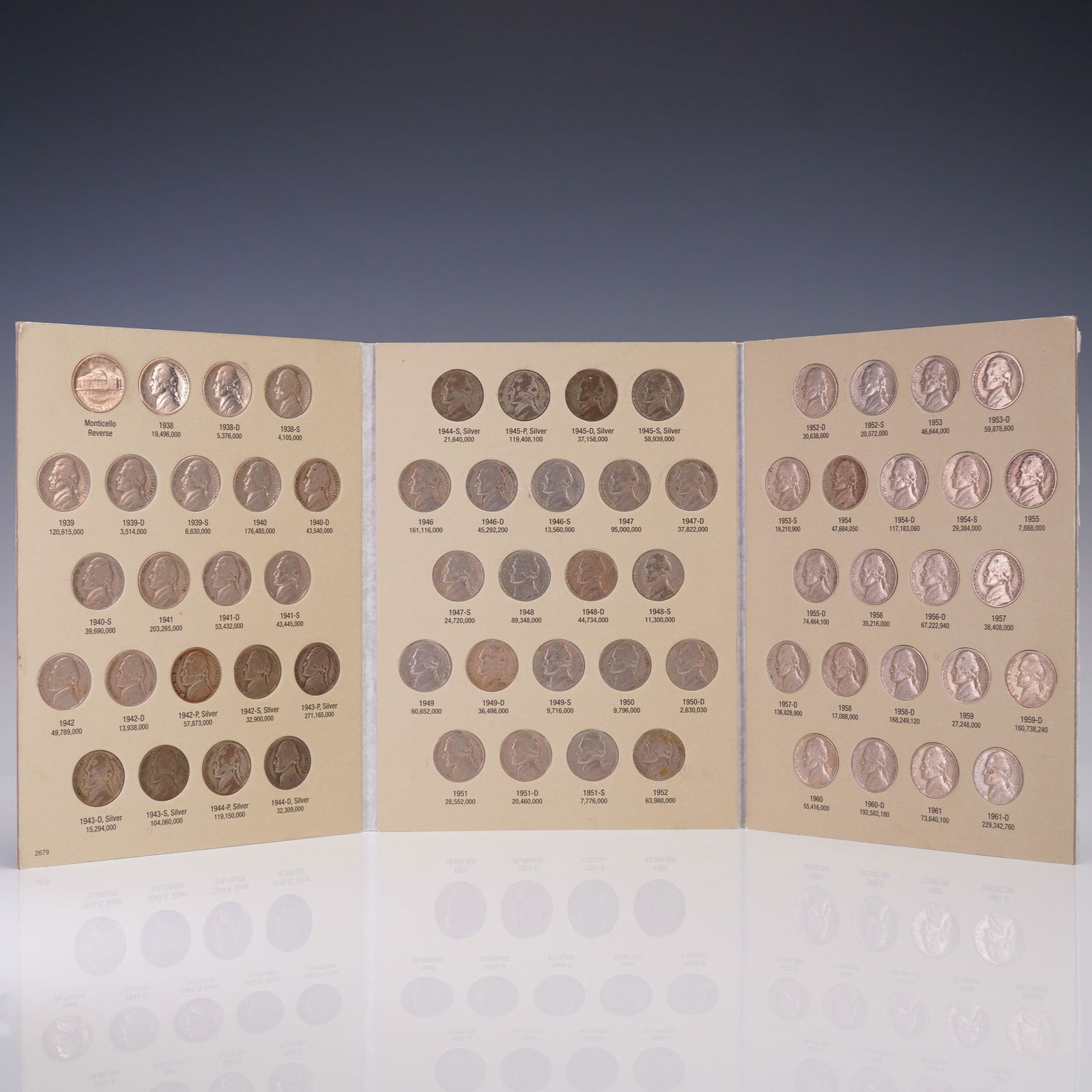 Jefferson Nickel Album Complete Set 1938 to 1961 (1 of 6)