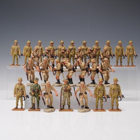 31pc Del Prado and Britains WWII Afrikakorps Toy Soldiers