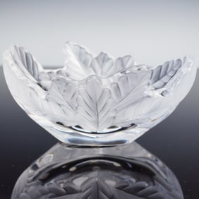 Lalique Crystal Compiegne Oval Bowl