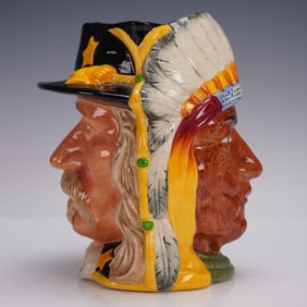 Royal Doulton Character Jug, Chief Sitting Bull and George Armstrong D6712
