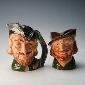 2pc Royal Doulton Large Character Jugs, Robin Hood