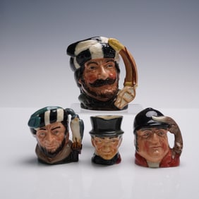 4pc Royal Doulton Small and Mini Character Jug Collectibles