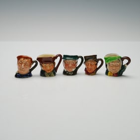 5pc Royal Doulton Tiny Charles Dickens Character Jugs