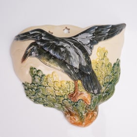 Royal Doulton Wall Pocket Black Bird in Flight