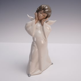 Lladro Cherub Porcelain Figurine Puzzled Item #01004959