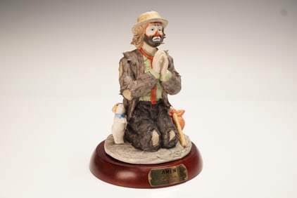 Emmett Kelly Jr Figurine, Amen, Limited Edition by Flambro