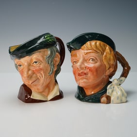 2pc Royal Doulton Character Jugs, Simple Simon & Dick Whittington