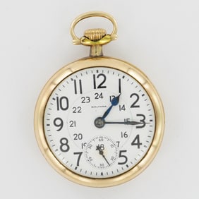 American Waltham Watch Co. Vanguard Railroad Grade Gold Filled Pocket Watch
