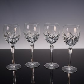 4pc Lucerne by Waterford Crystal Water Goblet Glasses