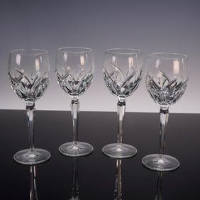 4pc Lucerne by Waterford Crystal Wine Glasses