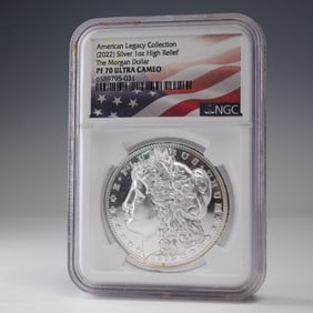 (2022) Morgan Dollar 1oz Silver High Relief NGC PF70 UCAM