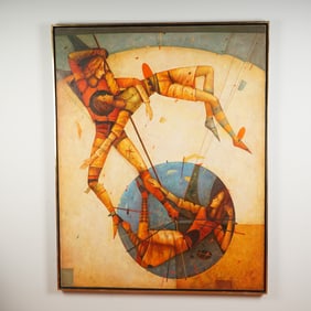 Mikhail Aleksandrov, Oil on Canvas Painting, Reflections, Signed