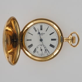 New York Standard Watch Co. Excelsior Ladies 6S Gold Filled HC Pocket Watch