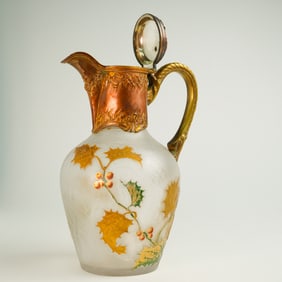 Val St. Lambert Cameo Glass Ewer