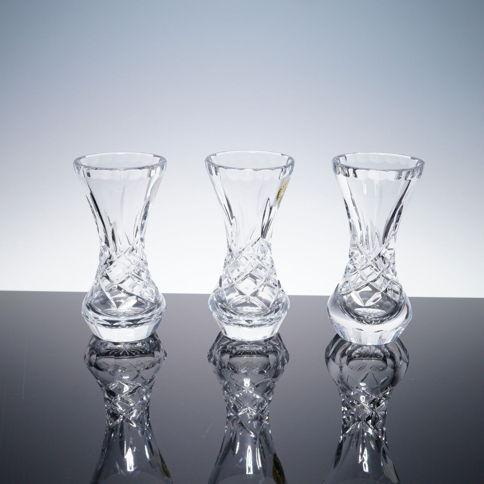 3pc Waterford Crystal Bud Vases, Petite Fleur Posy, with Boxes (1 of 5)