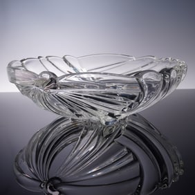 Mikasa Crystal Centerpiece Bowl, Swirled Design