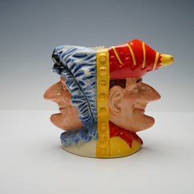 Royal Doulton Porcelain LG Character Jug, Punch & Judy Double Face D6946