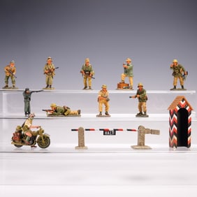 13pc King & Country Afrikakorps Hand-Painted, Military Miniatures