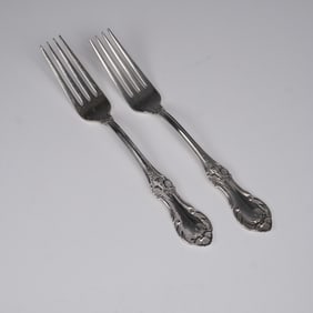 Pair of International Silver Sterling Silver Forks, Wildrose