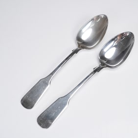 2pc International Sterling Silver Dessert/Oval Soup Spoons, 1810 Pattern