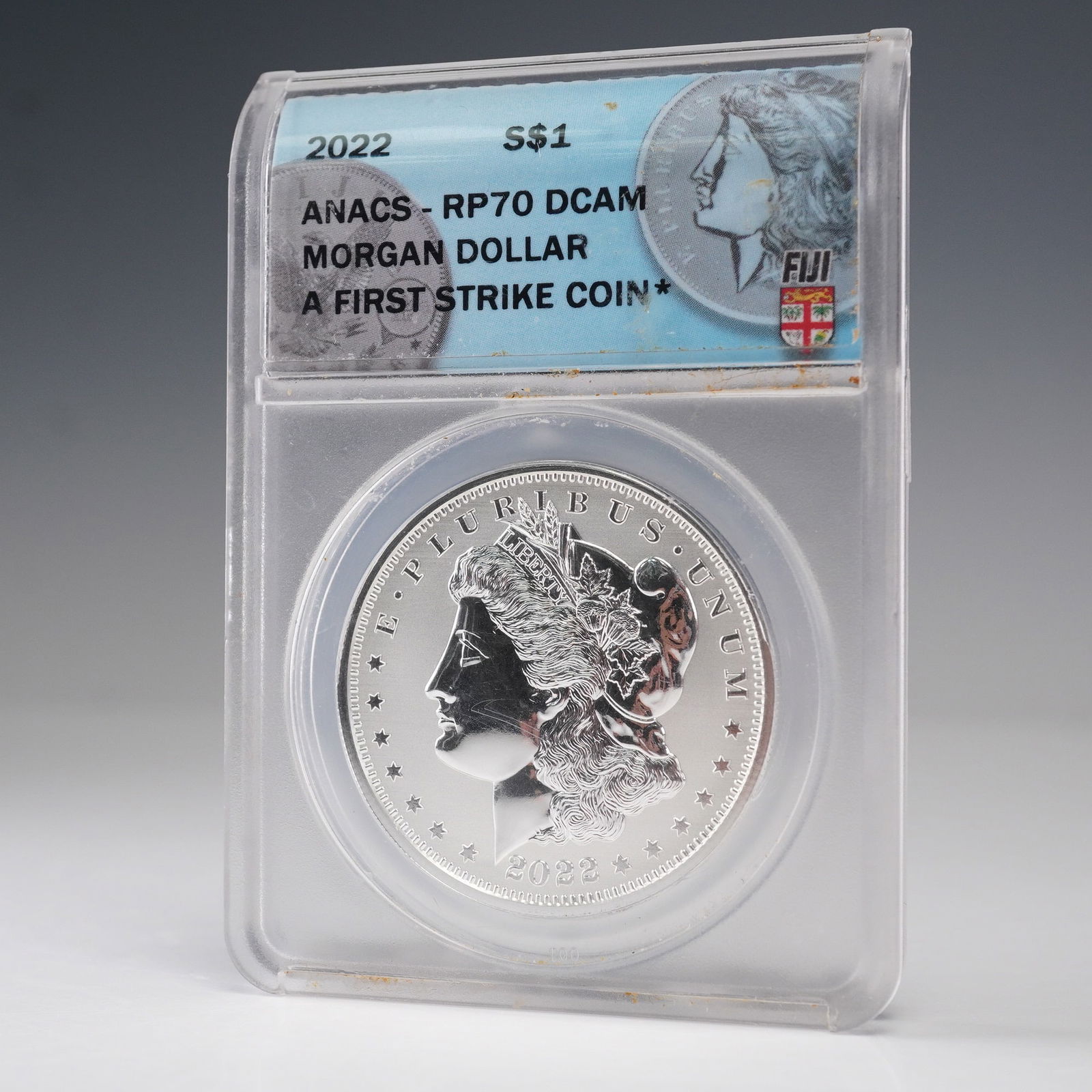 2022 Fiji Morgan Silver Dollar Tribute Coin ANACS Graded RP 70 DCAM (1 of 4)
