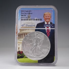 2022 American Silver Eagle Dollar Coin NGC Graded MS 70