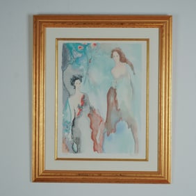 Jane Bazinet, Limited Edition Lithograph on Paper, Serene Figures, Signed