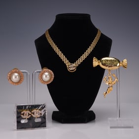 Chanel Costume Jewelry Collection- Brooch, Necklace & Earrings