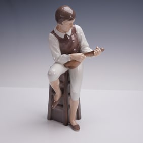 Bing & Grondahl Porcelain Figurine, Man Playing Lute