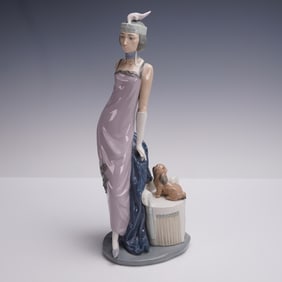 Lladro Porcelain Figurine, Couplet Lady 01005174