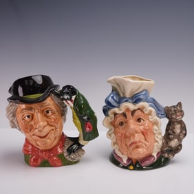 2pc Royal Doulton Large Character Jugs, The Walrus D6600 & The Cook D6842