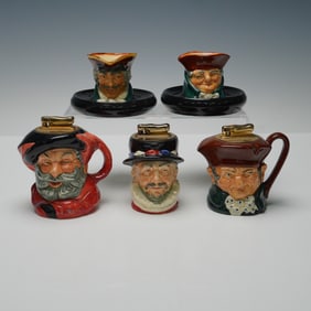 5pc Royal Doulton Ashtray and Lighter Set