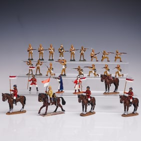 25pc Del Prado Miniature British Colonial Troops w/ Mounted Bengal Lancers