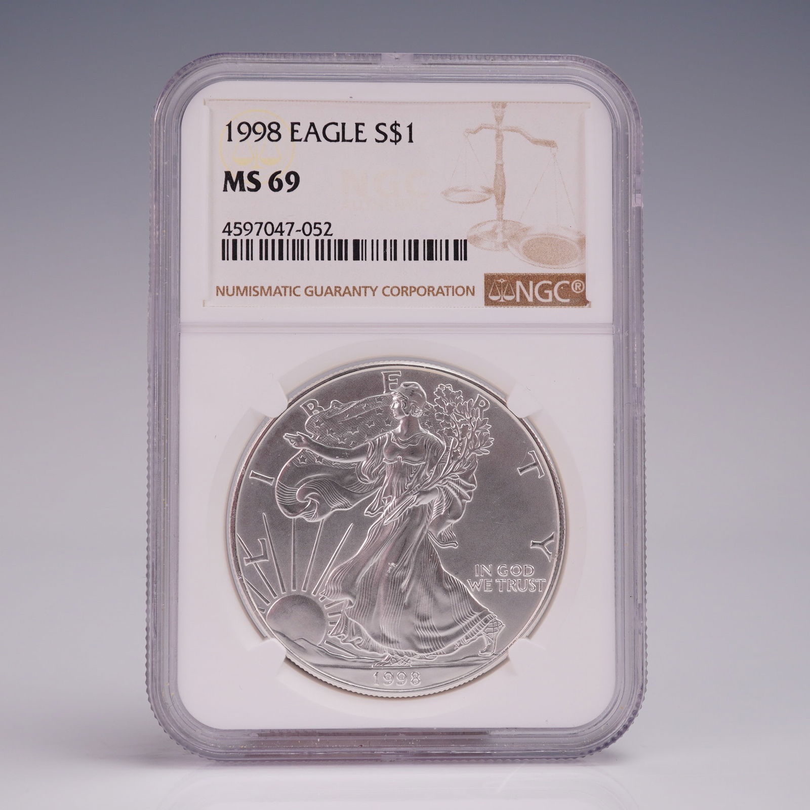 1998 American Silver Eagle Dollar Coin NGC Graded MS 69 (1 of 4)