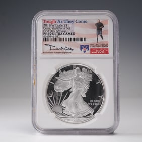 2018-W American Silver Eagle Dollar Coin NGC Graded PF 69 Ultra Cameo