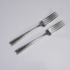 2pc Towle Sterling Silver Candlelight Forks