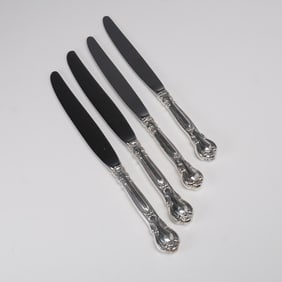 4pc Gorham Stainless Hollow Dinner Knives, Chantilly