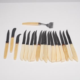 18pc Robinson, Quikut & Regent Sheffield Stainless Steel Flatware Set