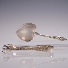 2pc Alvin Bridal Bouquet and Tiffany & Co. Sterling Silver Utensils