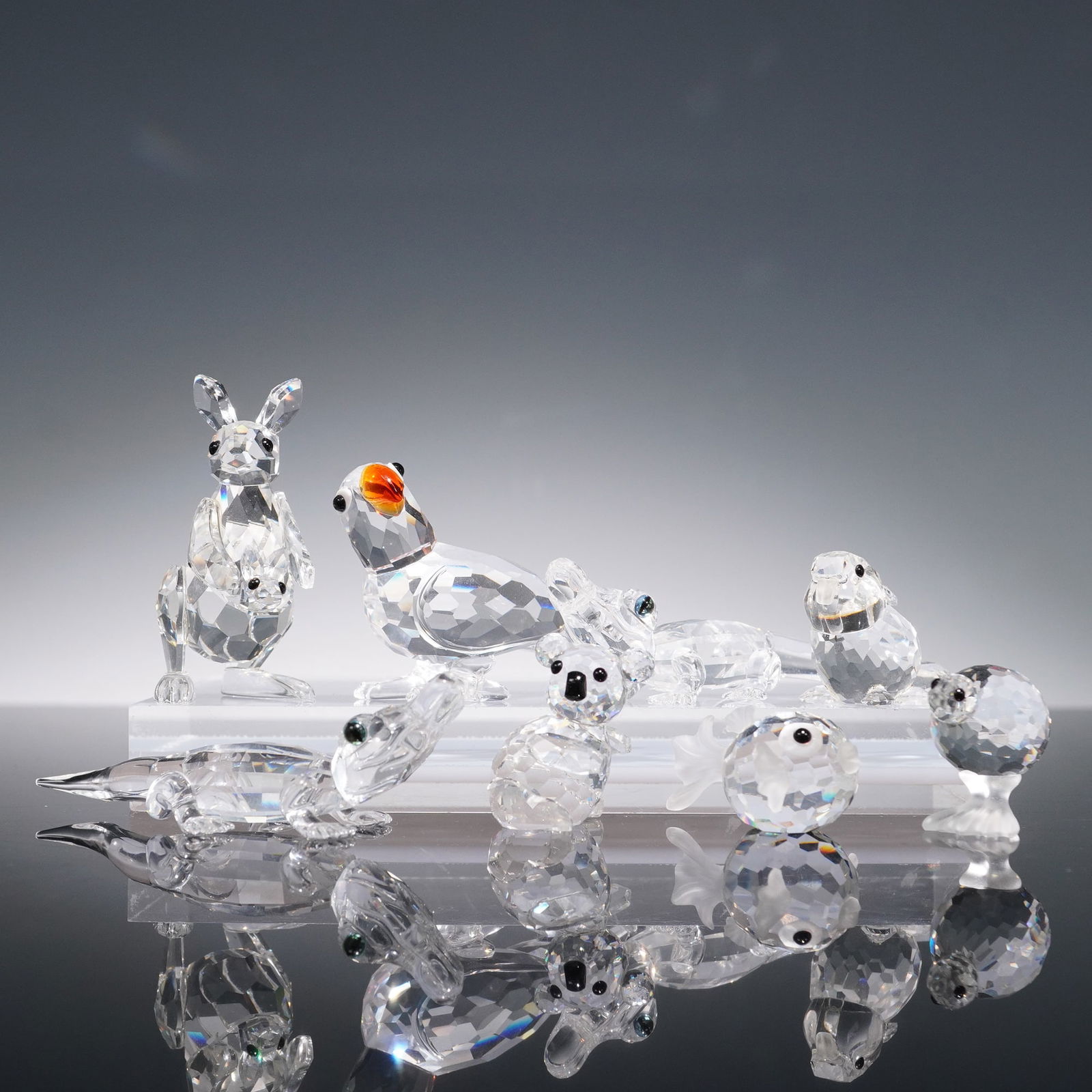 8pc Swarovski Crystal Figurines, Animal Grouping (1 of 7)