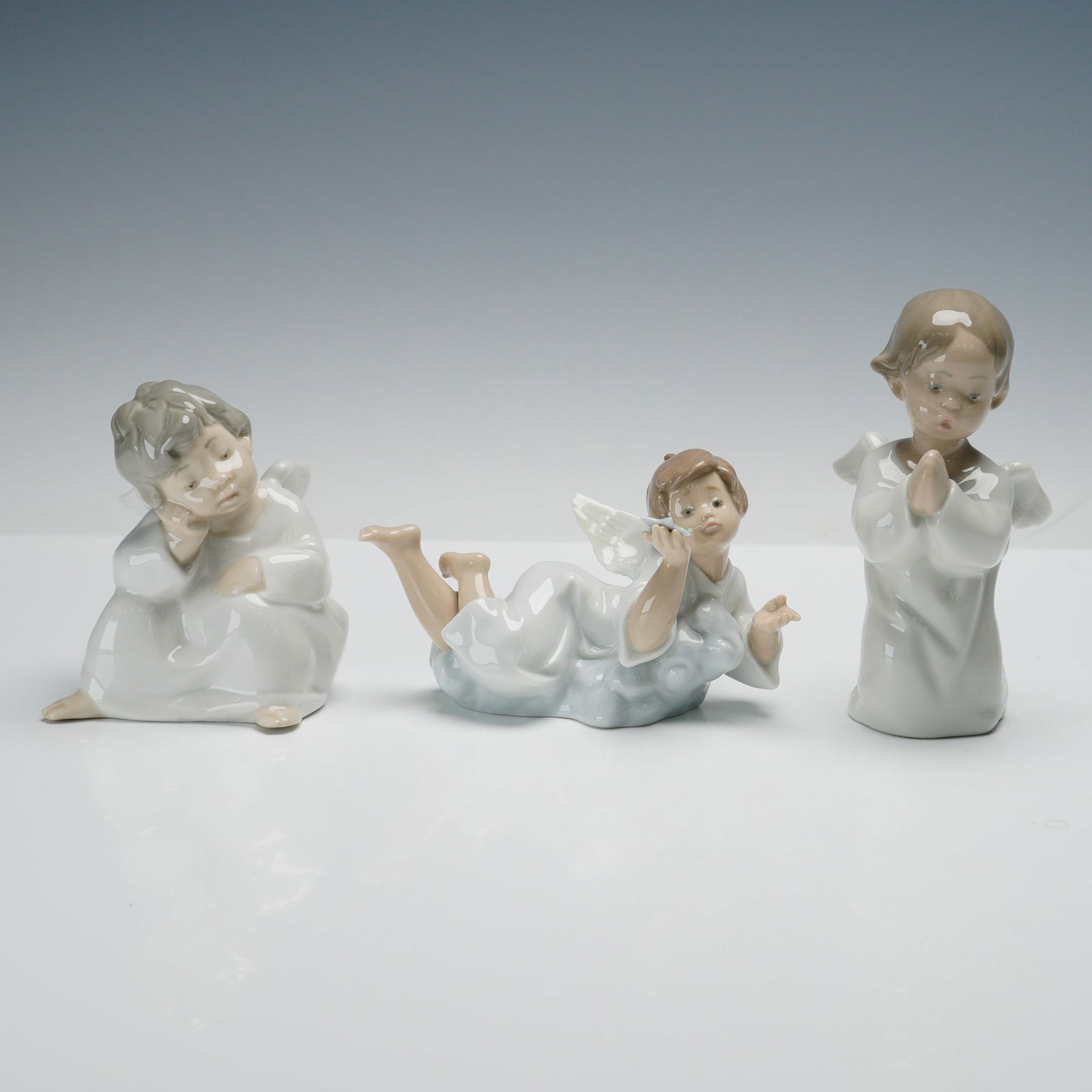 3pc Lladro Porcelain Angel Figurines (1 of 4)